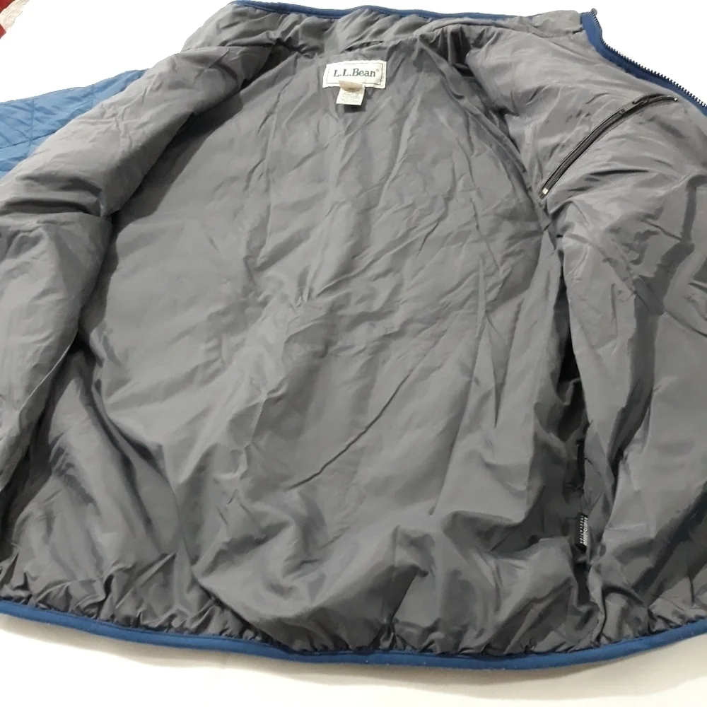 L.L.Bean Thinsulate Jacket Zipper Up Lightweight Blue Size Medium